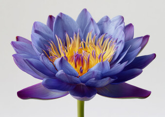 Close-up of a vibrant blue lotus flower