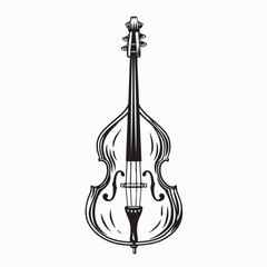 Fototapeta premium Classic Violin Vector Image Featuring Strings Bow and Elegant Music Instrument