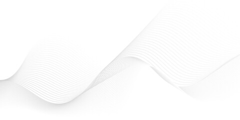 Vector wave digital white and gray blend futuristic technology flow tech transparent line stripe energy connection web music and sound, beautiful dynamic smooth space texture background.	
