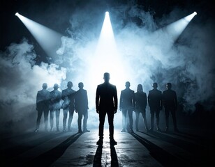 Editable Event Poster Template with Smoke Silhouette