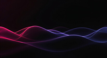 Obraz premium Futuristic Neon Pink & Purple Glass Glow – Abstract Gradient Digital Art