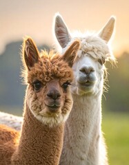 Two Alpacas Close
