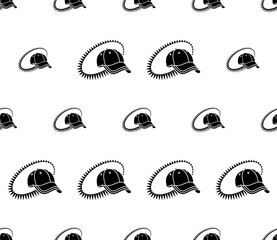 Baseball Cap Icon Seamless Pattern Y_2411001