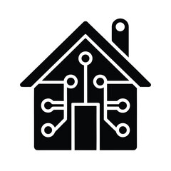 AI Powered Home Icon Vector