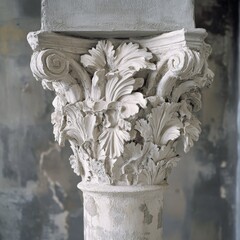 Column made of plaster.
