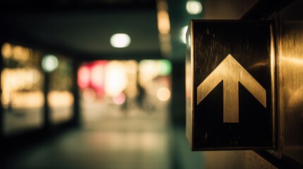 A clear and informative sign mounted on a wall providing directions for visitors in a public space or building