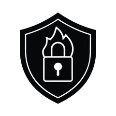 Firewall Lock Shield Icon