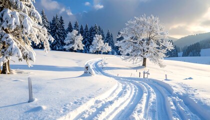 Fototapeta premium Winter wonderland landscape
