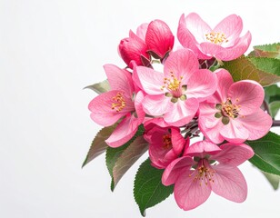 Close-up of delicate pink apple blossoms