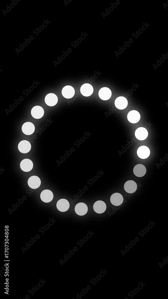 Aufkleber circular loading icon vertical video. dark background design. circular abstract animation of glowing