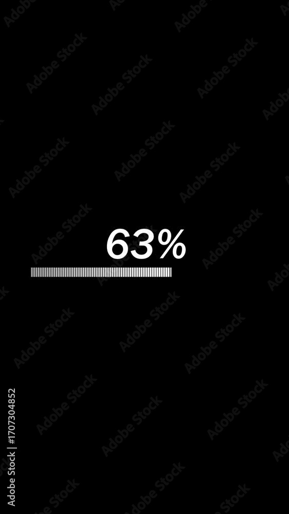 Aufkleber animated progress bar indicating completion level vertical video. progress bar reaching forty one pe