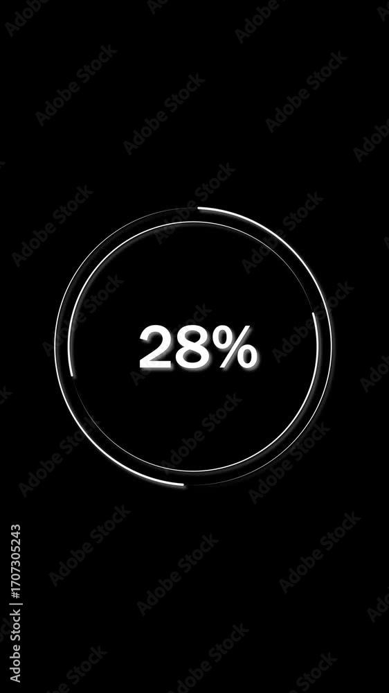 Aufkleber animated countdown timer in circular motion vertical video. animated circle progress bar displaying 