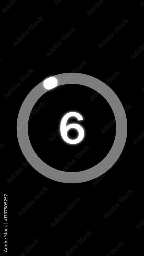 Aufkleber circular countdown timer animation showing loading status vertical video. animated countdown timer e