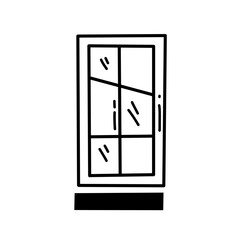 handdrawn glass window