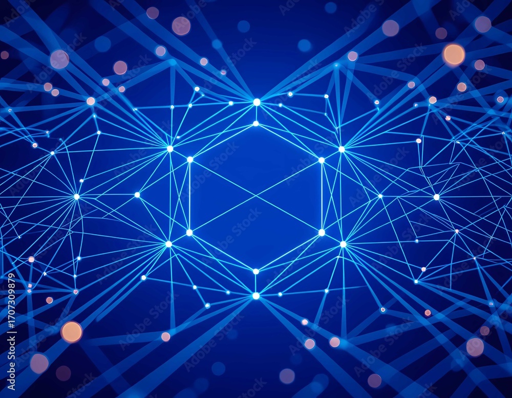 Aufkleber modern network design blending abstract communication with futuristic technology
