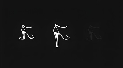 Download our premium glyph style icon of heel shoe