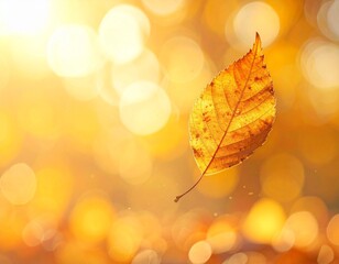 Loopable Autumn Leaf Falling Cinemagraph Background