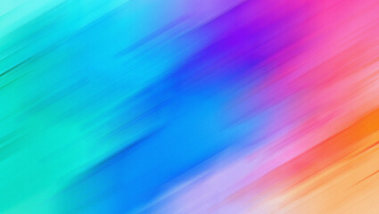 Diagonal Streaks of Teal Blue Purple Pink and Orange Abstract Background motion blur