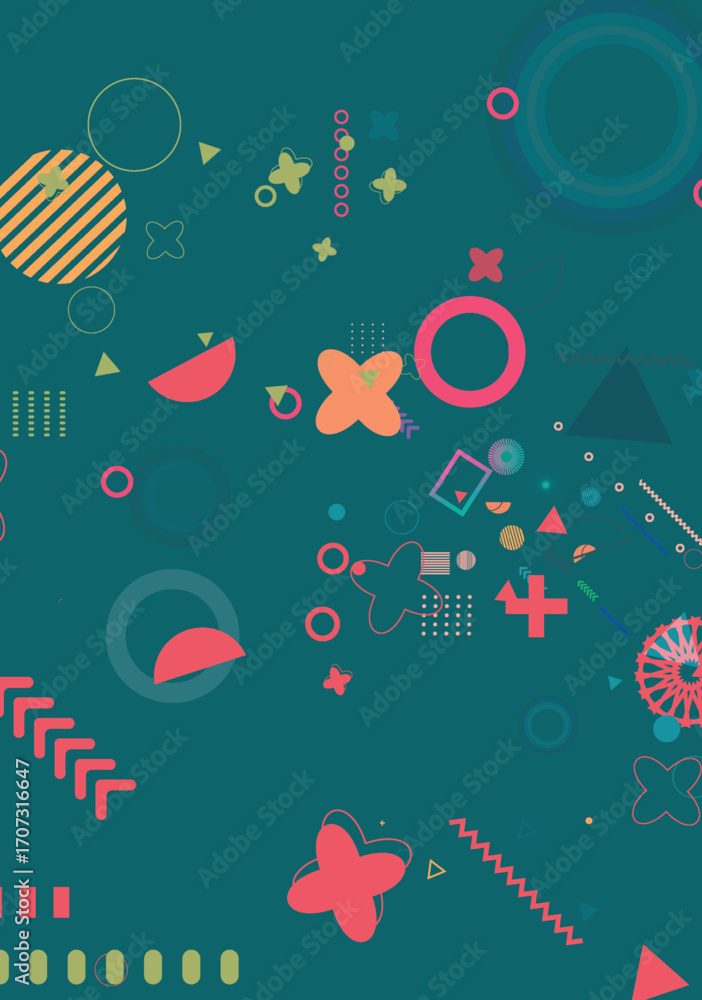 Poster abstract gradient background with geometric shapes and elements. gradient shapes composition. beauti