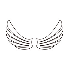 Angel wings icon vector. fly illustration sign collection. pilot symbol. wings logo.
