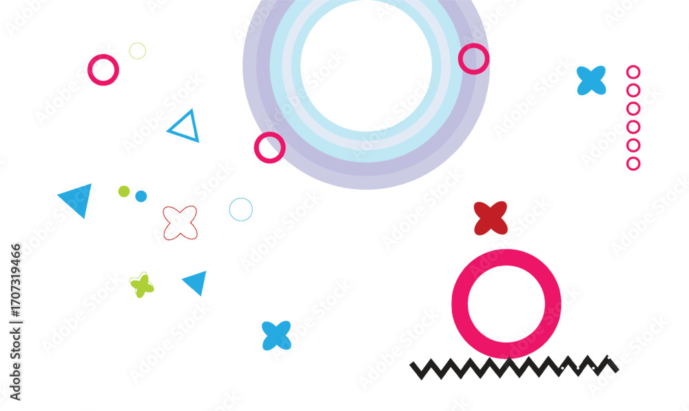 Aufkleber abstract gradient background with geometric shapes and elements. gradient shapes composition. beauti