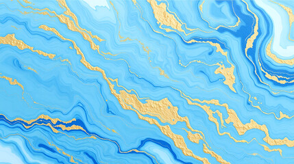 photography of abstract marbleized effect background. Blue, mint, gold and white creative colors. Beautiful paint. banner