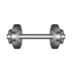 Naklejka premium Illustration of a metal dumbbell isolated on white background for exercise