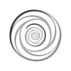 Naklejka premium Abstract spiral isolated on white background, a mesmerizing concentric design