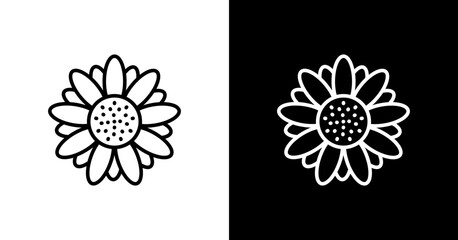 Sunflower Icon Set Multiple Style Collection