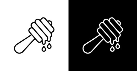 Honey Dipper Icon Set Multiple Style Collection