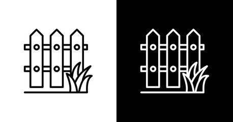 Fence Icon Set Multiple Style Collection