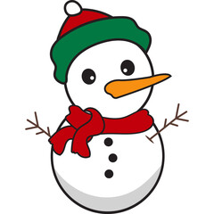 Cute Snowman Illustration