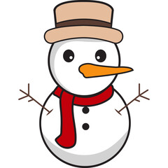 Cute Snowman Illustration