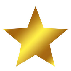 Golden star vector illustration isolated on white background for rating