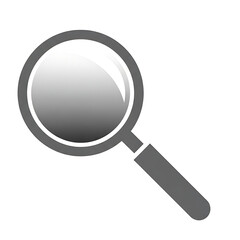 Magnifying glass isolated on white background for search and discovery concept
