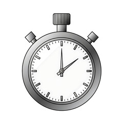 Illustration of a stopwatch isolated on white background to measure time