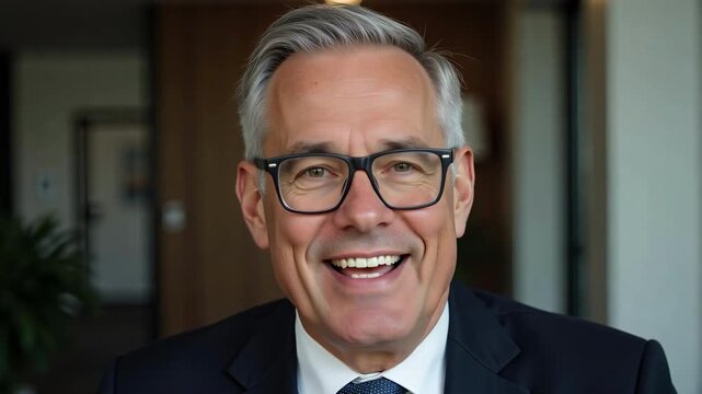 Confident businessman coach speaks directly to camera offering mentorship and guidance in a professional 4k video, building trust and authority