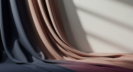Elegant Draped Fabric Textures with Soft Light and Shadow Play