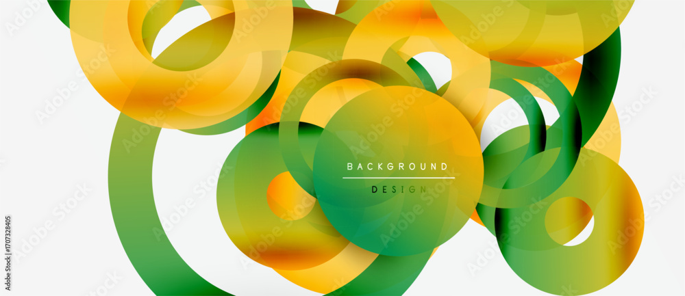 Poster abstract fluid shapes, vibrant colors blend. modern design elements create dynamic composition. back