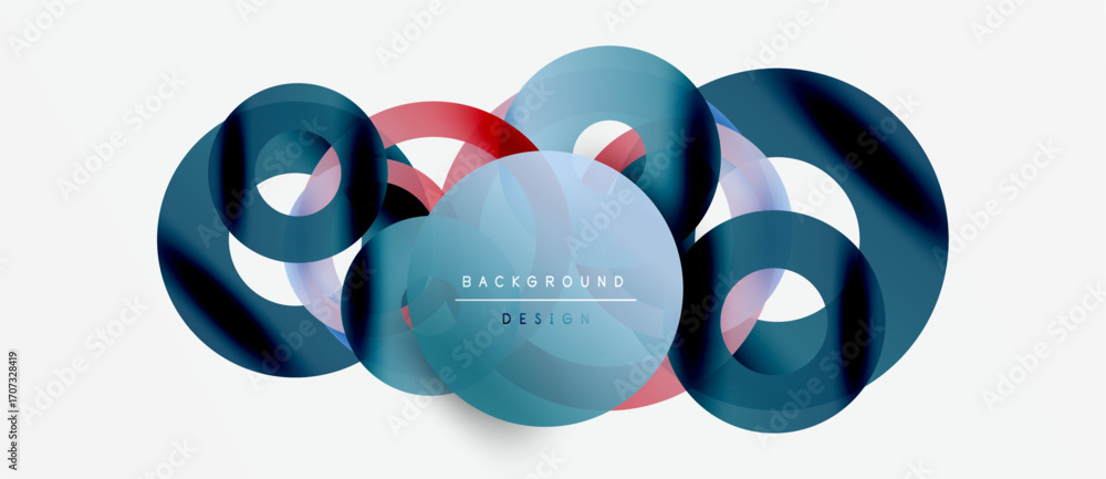 Poster abstract flowing shapes, vibrant colors, modern design. overlapping layers create dynamic visual eff