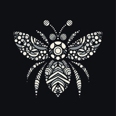 Fototapeta premium Intricate Mandala Bee Design with Detailed Patterns.