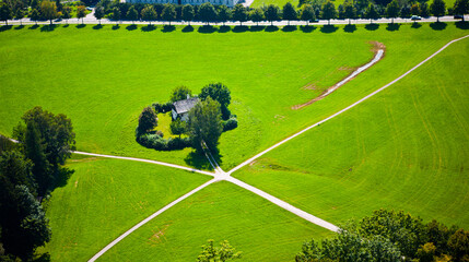 Crossroads in Green Field