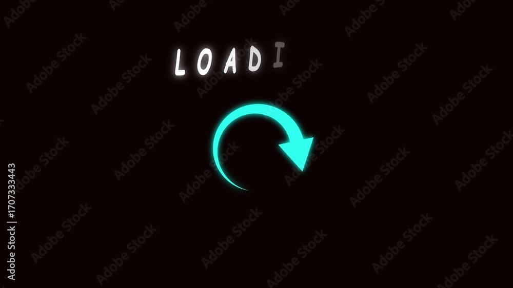 Aufkleber cyan arrow animation looping motion graphics clean minimalist neon effect ui ux digital interface. a