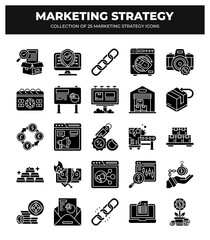 Collection of 25 Marketing Strategy Icons: Boost Your Business Growth