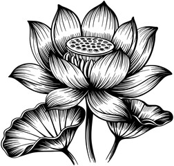 Lotus Nature SVG Illustration
