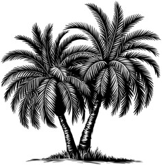 Dual Palm Vector SVG