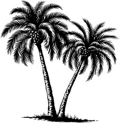 Double Palm Beach SVG Print