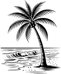Coastal Palm Vector SVG