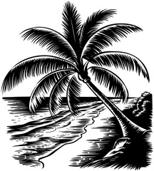 Tropical Shore SVG Print