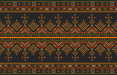 Native embroidery ethnic pattern. African Indian style concept. Design for fabric batik motif ornament geometry wrapping and zigzag.